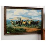 FRAMED 22" X 35" WESTERN PRINT