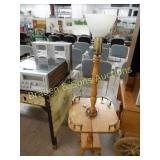 VINTAGE FLOOR LAMP/END TABLE.  CA. 1960