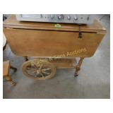 VINTAGE MAPLE TEA TROLLY