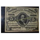 US SERIES 1863 FIVE CENT FRACTIONAL CURRENCY NOTE