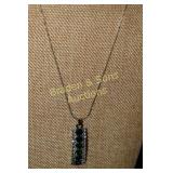 LADIES STERLING SILVER AND AMETHYST NECKLACE