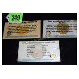 GROUP OF 3 CONTEMPORARY SMALL REPLICA COINS