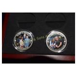 GROUP OF 2  HARRY & MEGHAN COMMEMORATIVE COINS IN