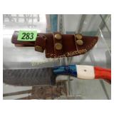 CUSTOM MADE DIMASCUS STEEL 9" FIXED BLADE KNIFE