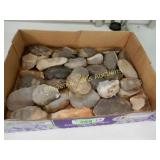 BOX OF 30 NATIVE AMERICAN SCRAPERS FOUND IN COKE &