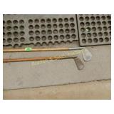 GROUP OF 2 CUSTOM MADE WOODEN SHAFT GOLF CLUBS,