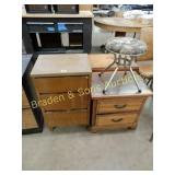 GROUP OF 3 END TABLES & 1 STOOL
