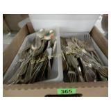 BOX OF ASSTD SILVER WARE