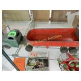 VINTAGE HUBLEY SEMI TRUCK AND TRAILER TOY