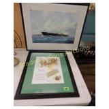 GROUP OF 2 FRAMED PRINTS