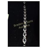 LADIES STERLING SILVER & GEMSTONE BRACELET