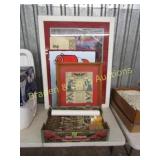 BOX OF ASSTD MDSE AND 4 PRINTS