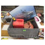 GROUP OF 3 PLASTIC TUBS WITH CONTENTS