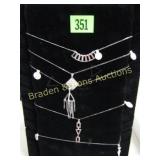 GROUP OF 6 LADIES STERLING SILVER NECKLACES