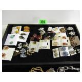 GROUP OF 2 TRAYS  OF ASSTD COSTUME JEWELRY