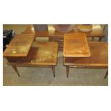 GROUP OF 2 VINTAGE END TABLES