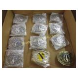 GROUP OF 12 NEW MILITARY BELT BUCKLES