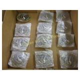 GROUP OF 12 NEW MILITARY BELT BUCKLES