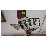 CONTEMPORARY 24" X 24" MILLER LITE BEER SIGN