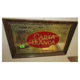 FRAMED 12" X 20" CARTA BLANCA BEER SIGN