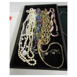 GROUP OF 2 TRAYS  OF ASSTD COSTUME JEWELRY