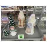 GROUP OF 6 FENTON CHRISTMAS FIGURINES