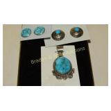 GROUP OF 3 SETS OF LADIES STERLING SILVER EARRINGS