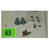 GROUP OF 3 SETS OF LADIES STERLING SILVER EARRINGS