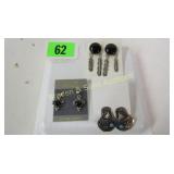 GROUP OF 3 SETS OF LADIES STERLING SILVER EARRINGS