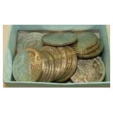 GROUP OF 20 MEXICAN SILVER PESOS.