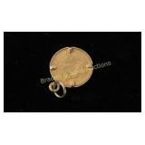 MEXICAN 1945 GOLD DOS MEDIO PASO, WEIGHS 2.08