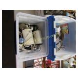 GROUP OF 2 PLASTIC TOTES AND CONTENTS