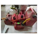 GROUP OF 5 USED GAS CANS