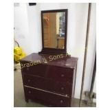 VINTAGE DRESSER WITH MIRROR