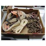 BOX OF ASSTD TIE DOWN STRAPS AND ONE 12