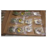 GROUP OF 12 NEW MILITARY BELT BUCKLES