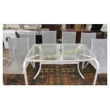 CONTEMPORARY OUTDOOR PATIO TABLE WITH 6 CHAIRS