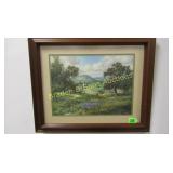 FRAMED 12" X 16" LARRY DYKE PRINT CIRCA 1979