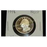 US 1998 PROOF WASHINGTON SILVER QUARTER