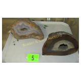 GROUP OF 2 SMALL GEODES