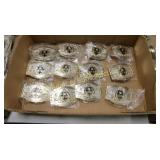 GROUP OF 12 NEW MILITARY BELT BUCKLES