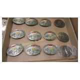 GROUP OF 12 NEW MILITARY BELT BUCKLES