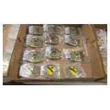 GROUP OF 12 NEW MILITARY BELT BUCKLES