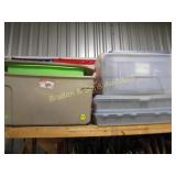 GROUP OF ASSTD PLASTIC TOTES