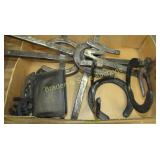 BOX OF ASSTD RUSTIC WALL DECORATIONS, ETC