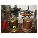 GROUP OF 2 ANTIQUE GAS TORCHES