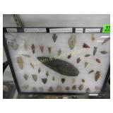 GROUP OF 43 NATIVE AMERICAN POINTS INCLUDING 7"