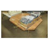 VINTAGE DINING TABLE, END TABLE & 2 CHAIRS