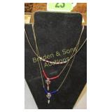 GROUP OF 3 LADIES STERLING SILVER NECKLACES