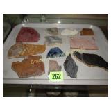 GROUP OF 2 TRAYS OF ASSTD POLISHED ROCKS
